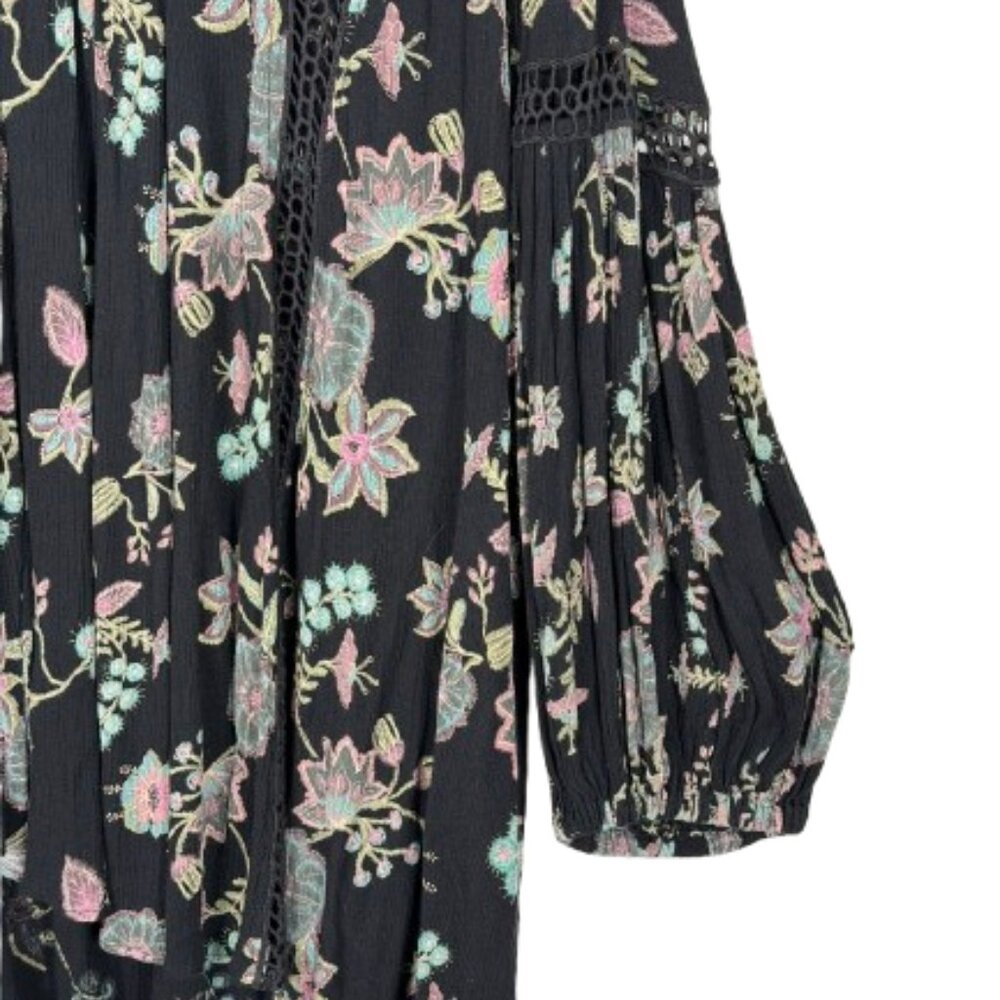 Free People Just The Two Of Us SwingTunic Boho Floral Size M - Picture 8 of 12